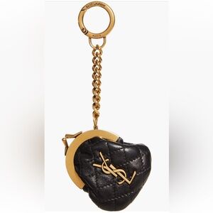 Gaby Leather Coin Pouch Key Ring YSL